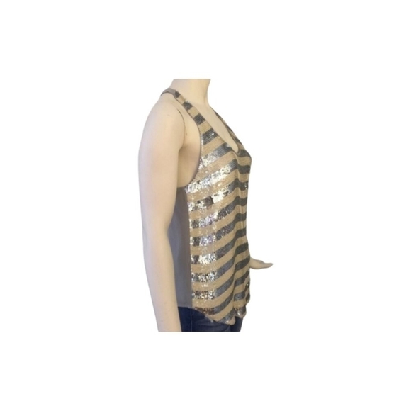 Haute Hippie sequin striped racerback tank Size S - Picture 3 of 5